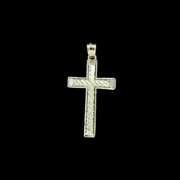 10K Real Gold Rope Chain and Cross Pendant Set - Picture 4 of 9